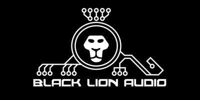 Black lion audio logo black and white